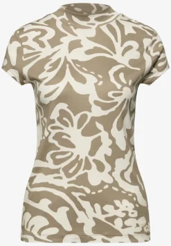 Basic Shirt mit floralem Grafikprint