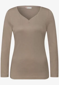 Basic Shirt mit Knopfdetail
