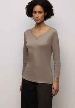 Basic Shirt mit Knopfdetail