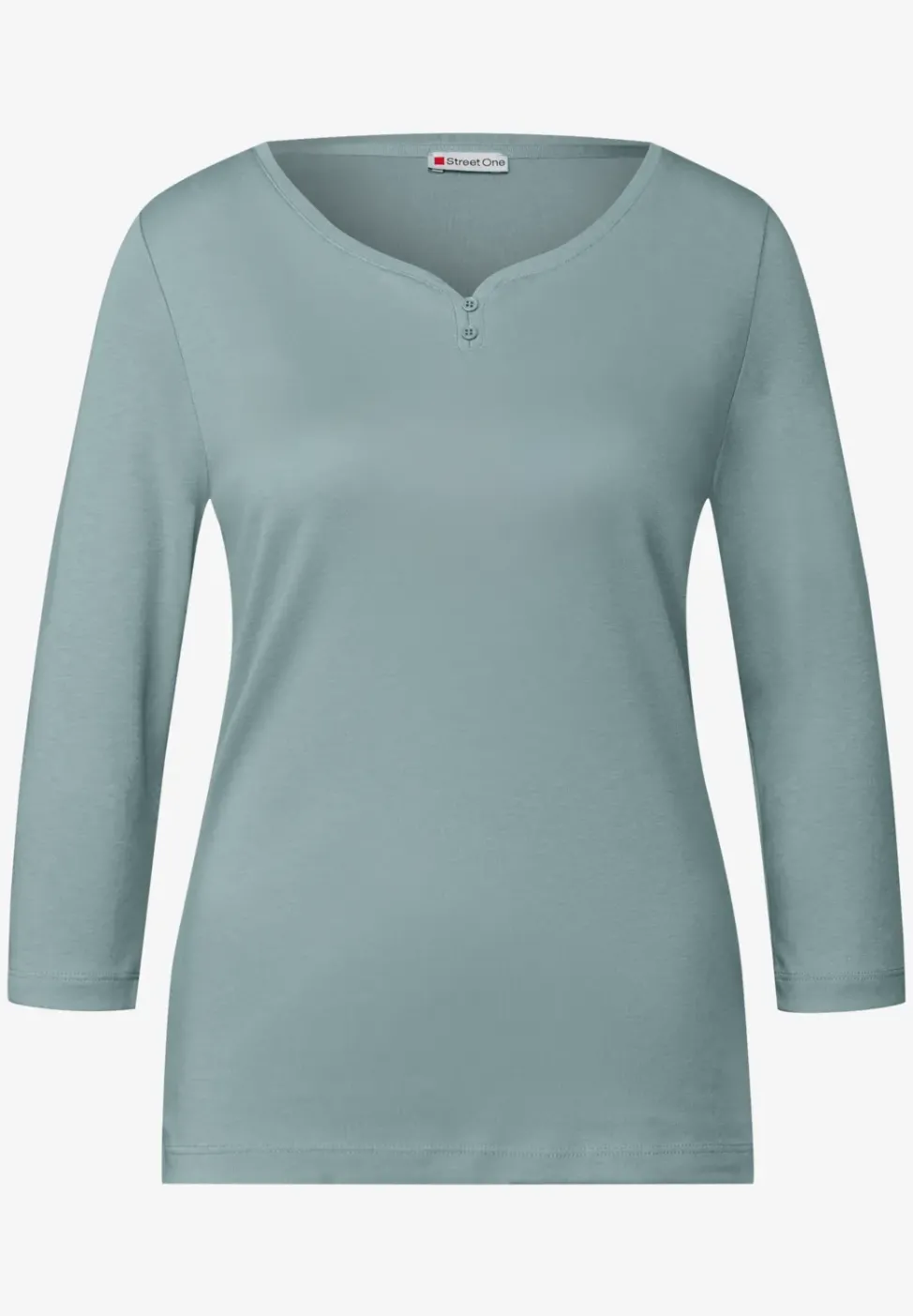 Basic Shirt mit Knopfdetail