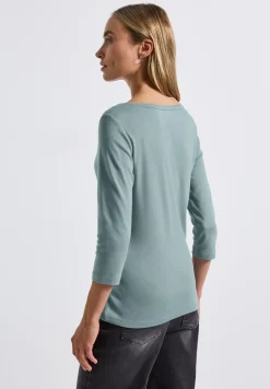 Basic Shirt mit Knopfdetail