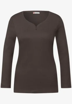 Basic Shirt mit Knopfdetail