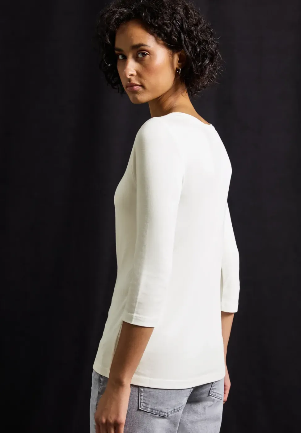 Basic Shirt mit Knopfdetail