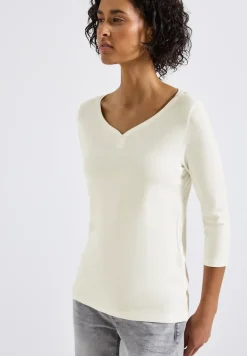 Basic Shirt mit Knopfdetail