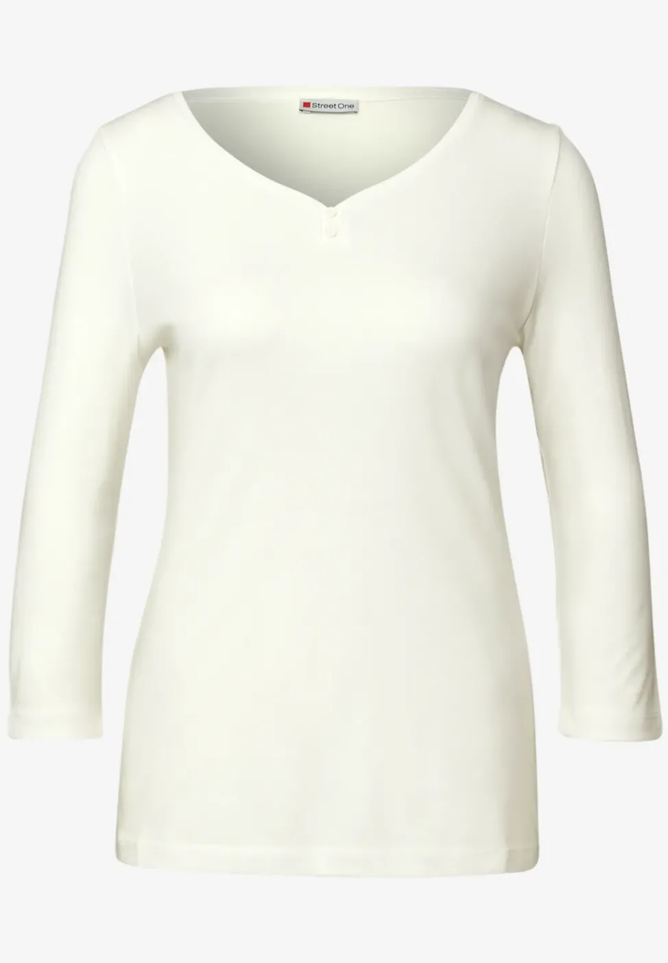 Basic Shirt mit Knopfdetail