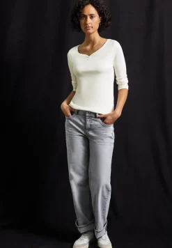 Basic Shirt mit Knopfdetail
