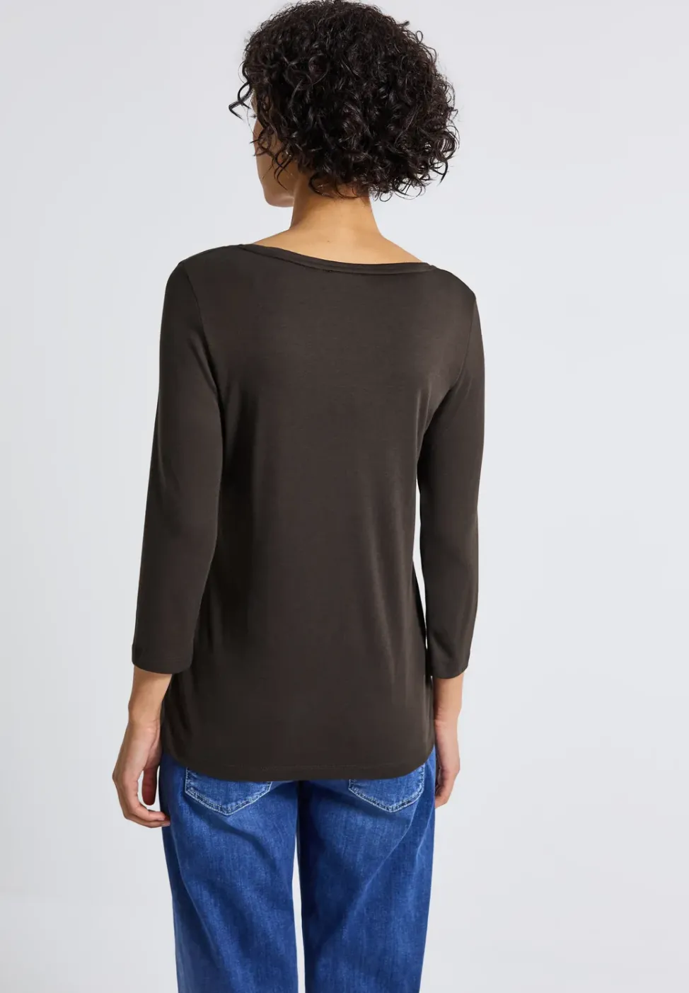 Basic Shirt mit Knopfdetail