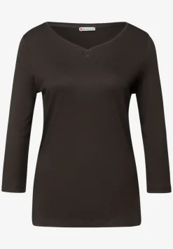 Basic Shirt mit Knopfdetail