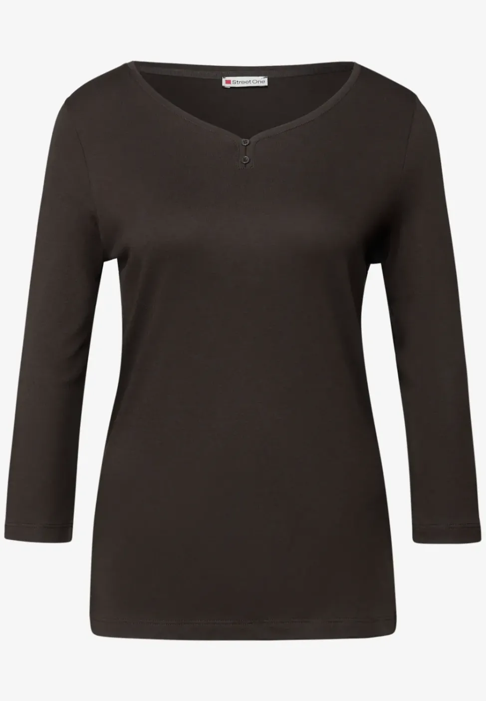 Basic Shirt mit Knopfdetail
