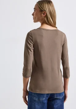 Basic Shirt mit Knopfdetail