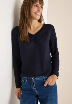 Basic Shirt mit Raffung