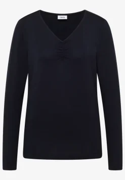 Basic Shirt mit Raffung