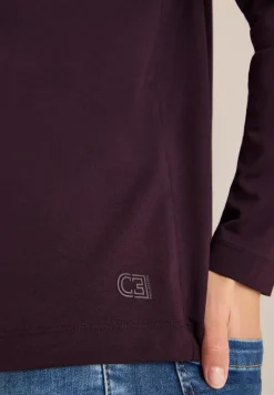 Basic Shirt mit Raffung