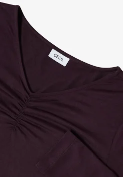 Basic Shirt mit Raffung