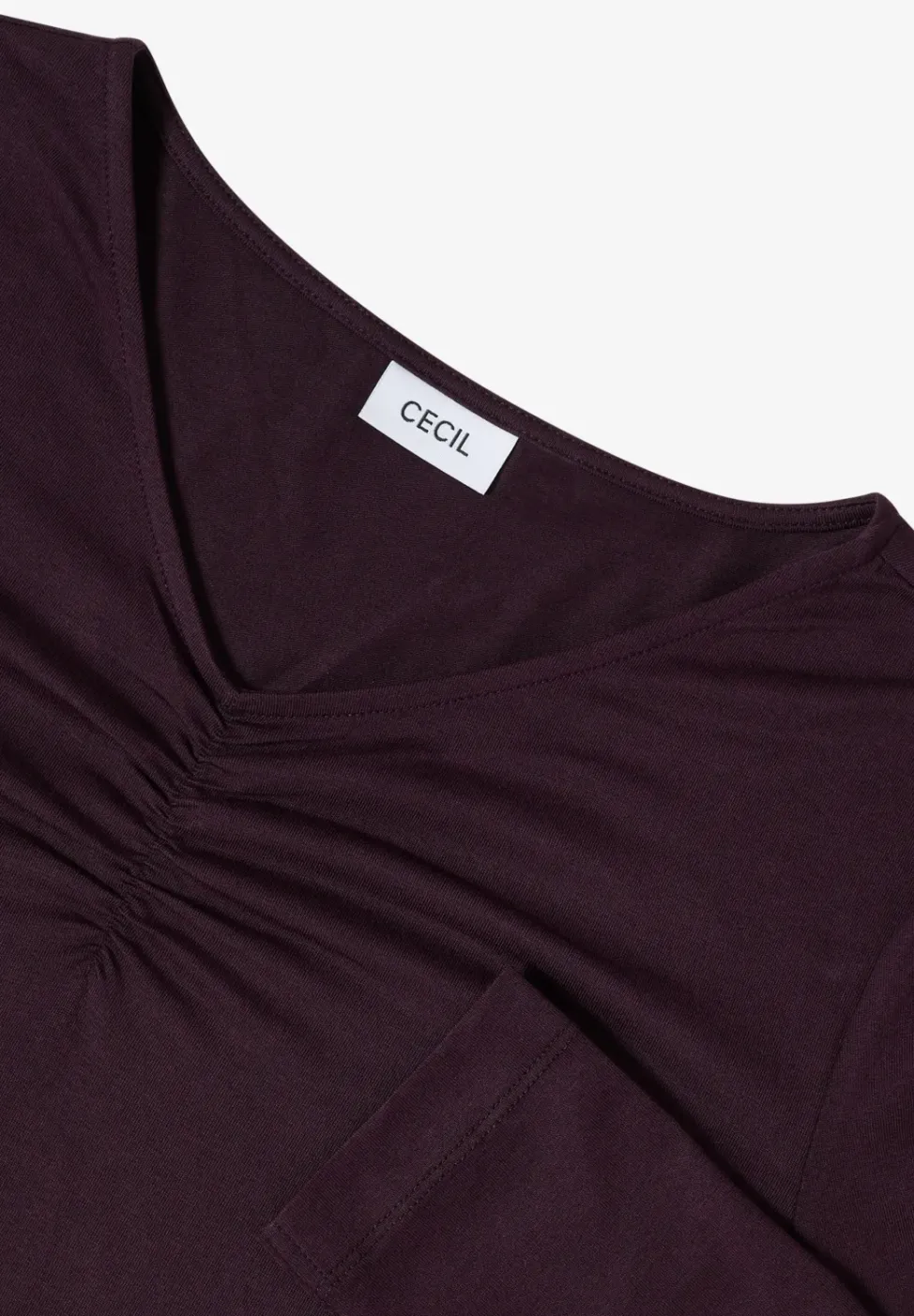 Basic Shirt mit Raffung