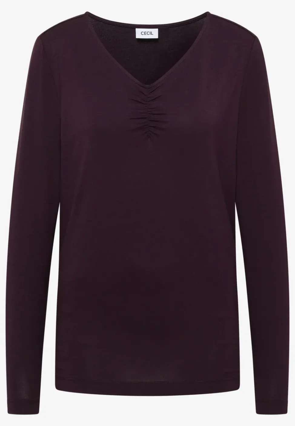 Basic Shirt mit Raffung