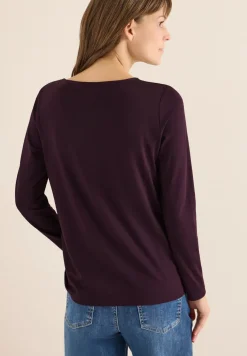 Basic Shirt mit Raffung