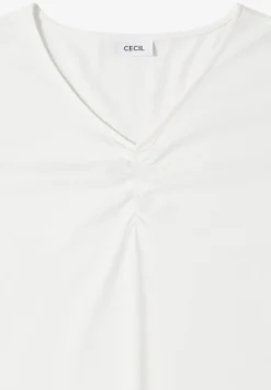 Basic Shirt mit Raffung