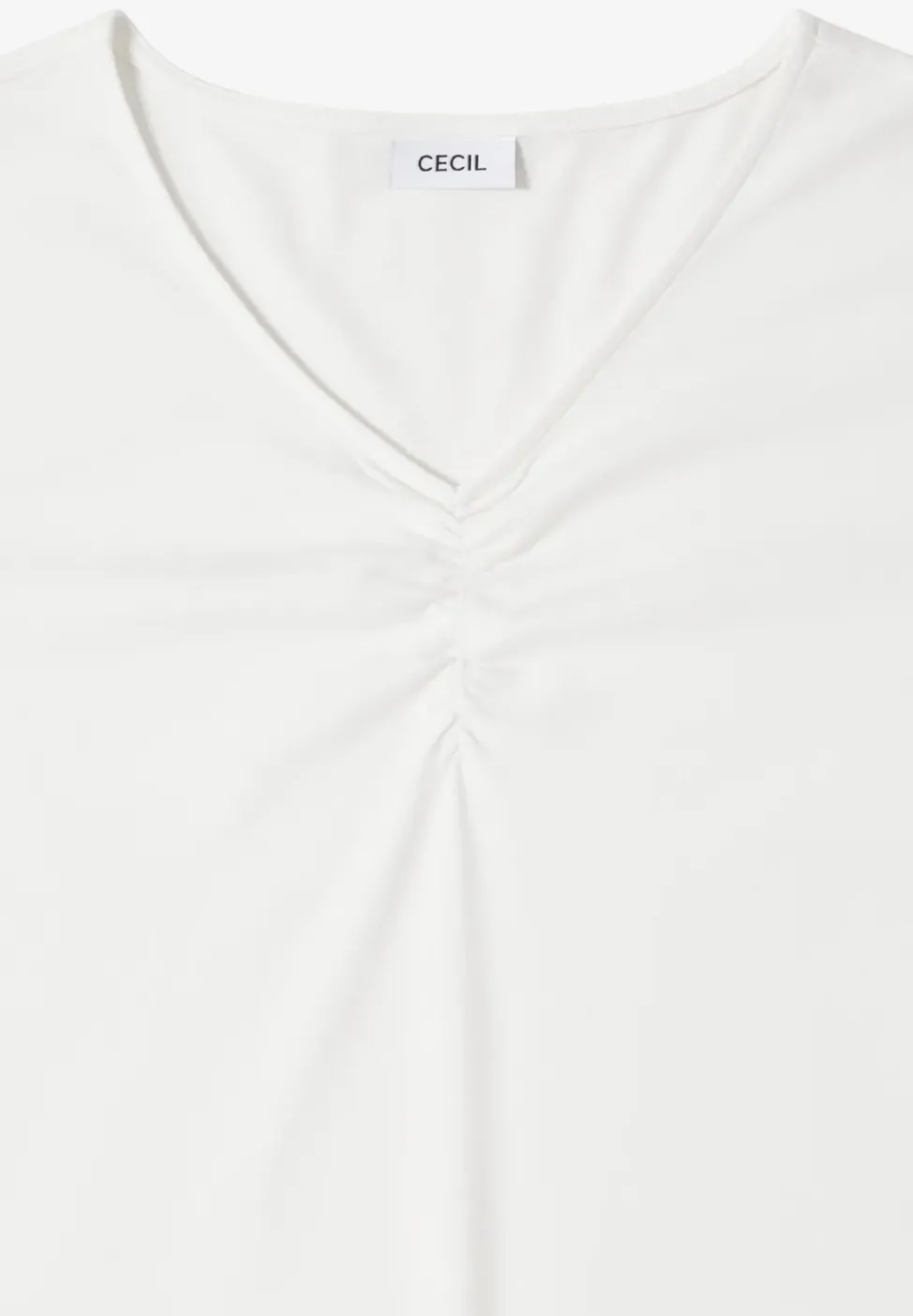 Basic Shirt mit Raffung
