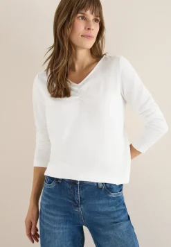 Basic Shirt mit Raffung