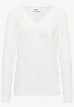 Basic Shirt mit Raffung