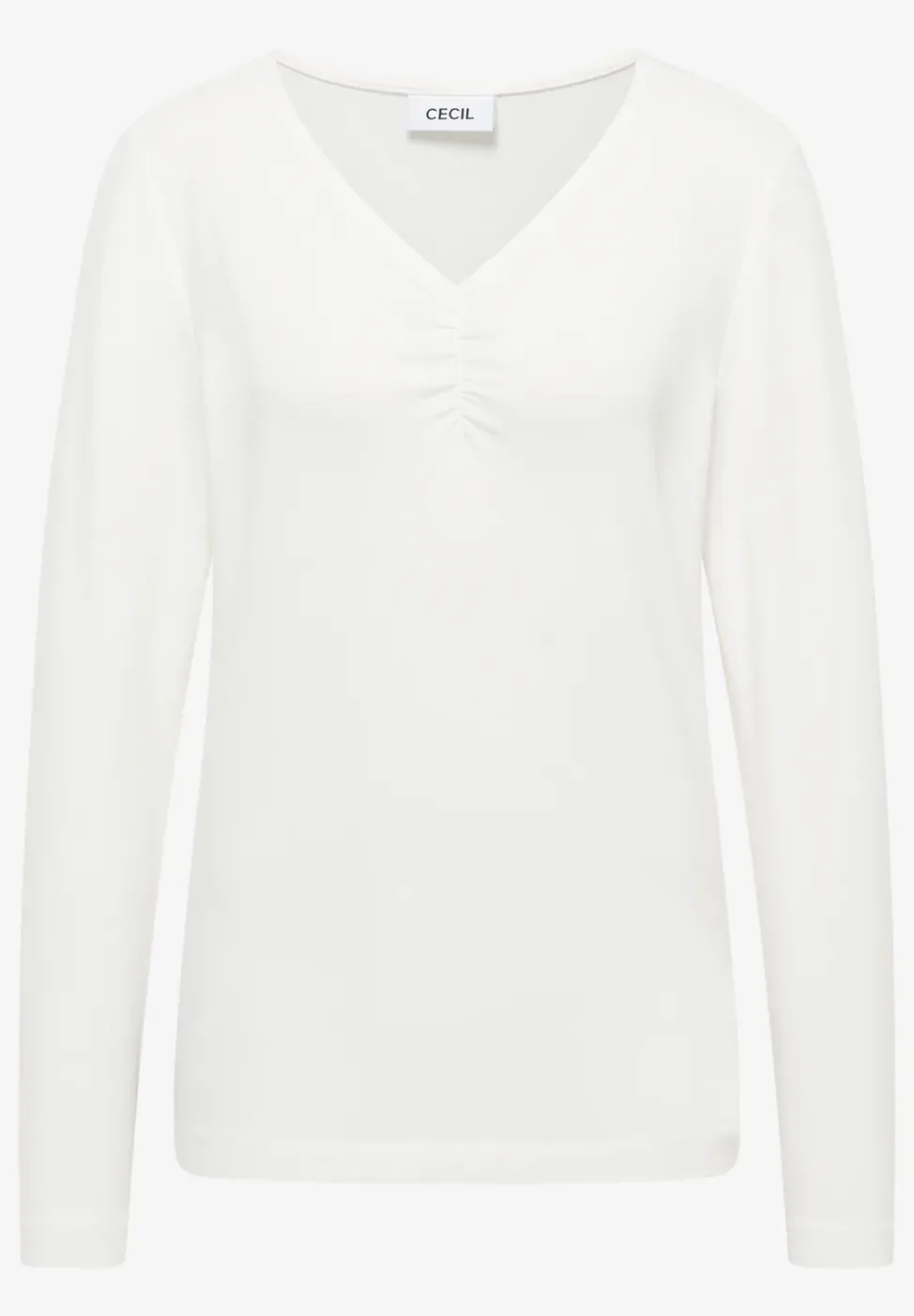 Basic Shirt mit Raffung