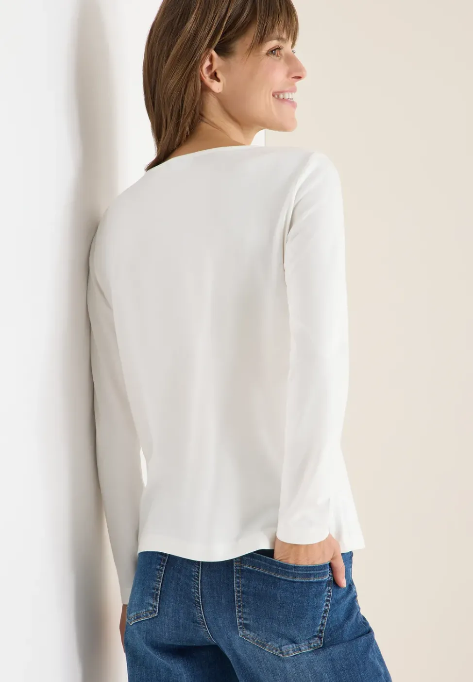 Basic Shirt mit Raffung
