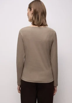 Basic Shirt mit Rippstruktur