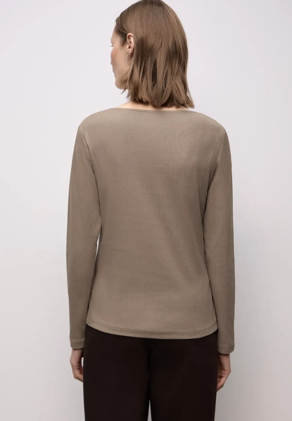 Basic Shirt mit Rippstruktur