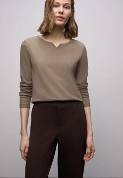Basic Shirt mit Rippstruktur
