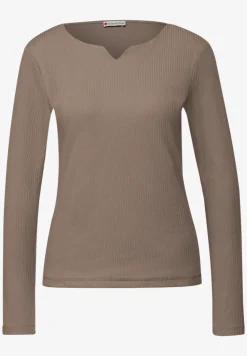 Basic Shirt mit Rippstruktur