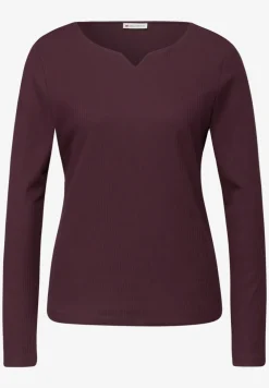 Basic Shirt mit Rippstruktur