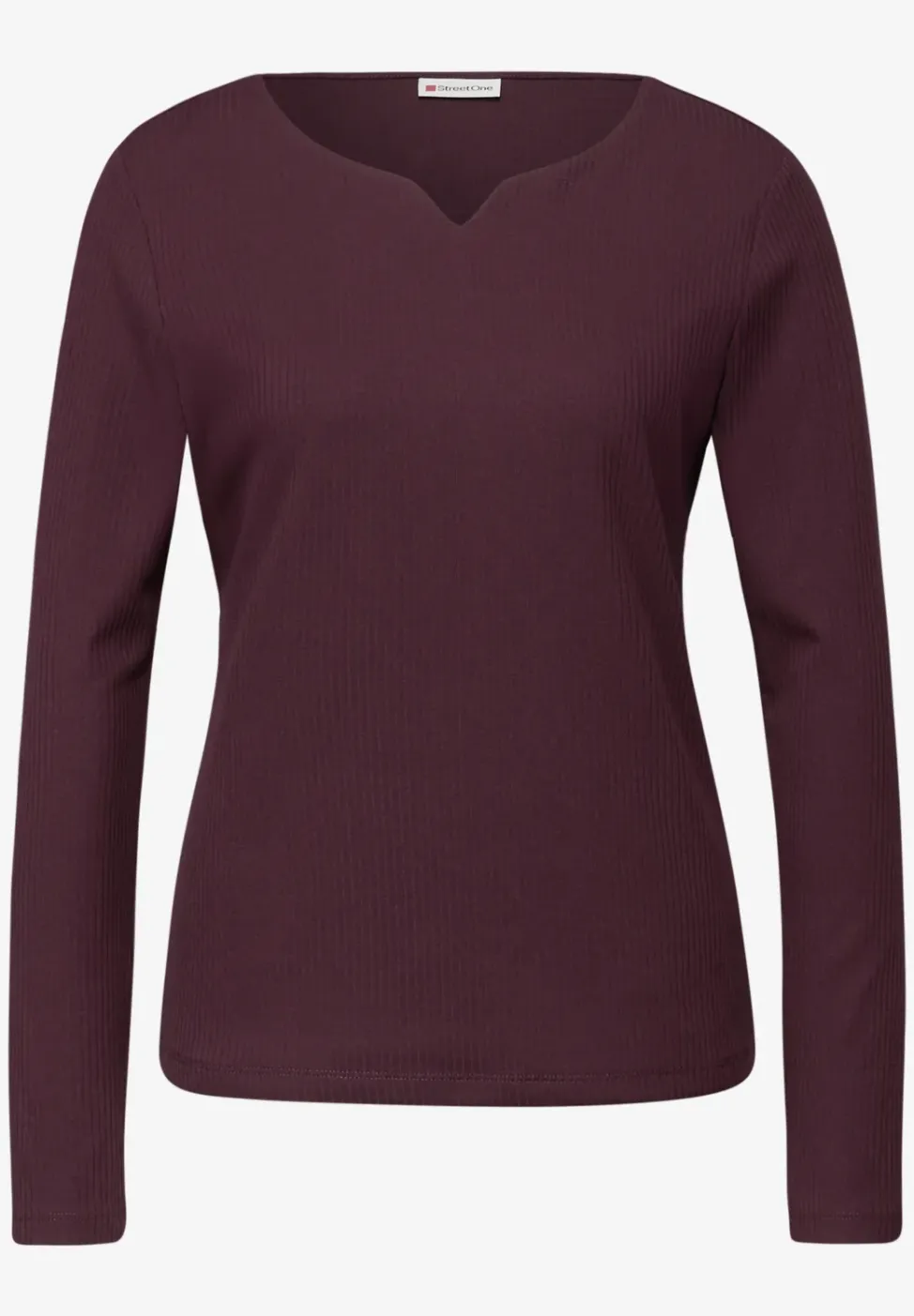 Basic Shirt mit Rippstruktur