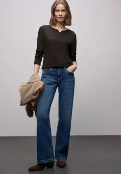 Basic Shirt mit Rippstruktur