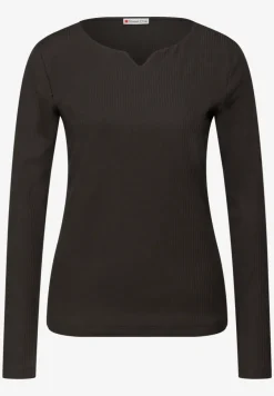 Basic Shirt mit Rippstruktur