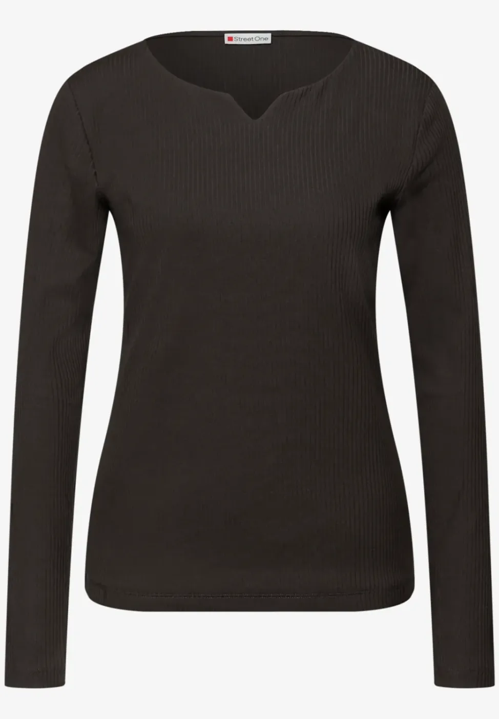 Basic Shirt mit Rippstruktur