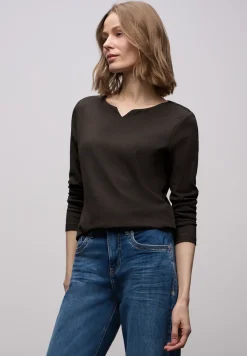 Basic Shirt mit Rippstruktur