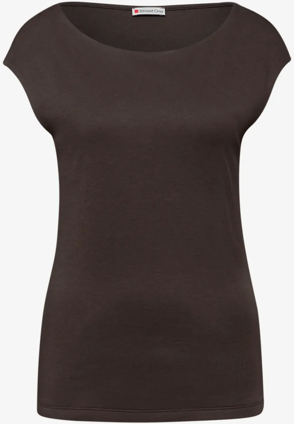 Basic Shirt mit U-Boot-Ausschnitt