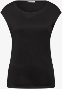 Basic Shirt mit U-Boot-Ausschnitt
