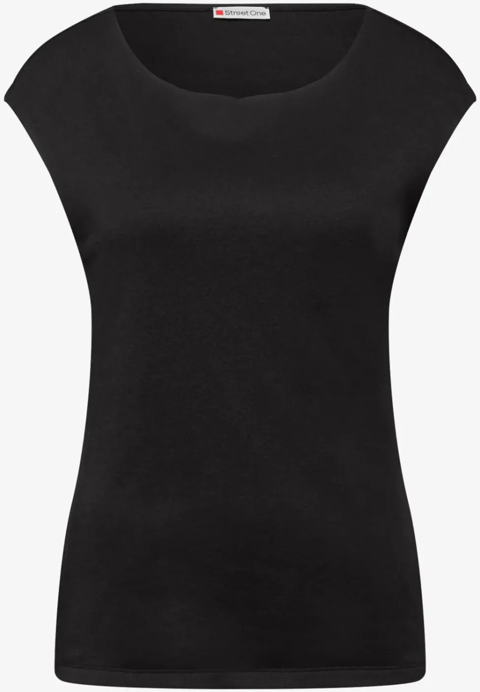 Basic Shirt mit U-Boot-Ausschnitt
