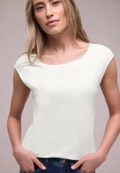 Basic Shirt mit U-Boot-Ausschnitt
