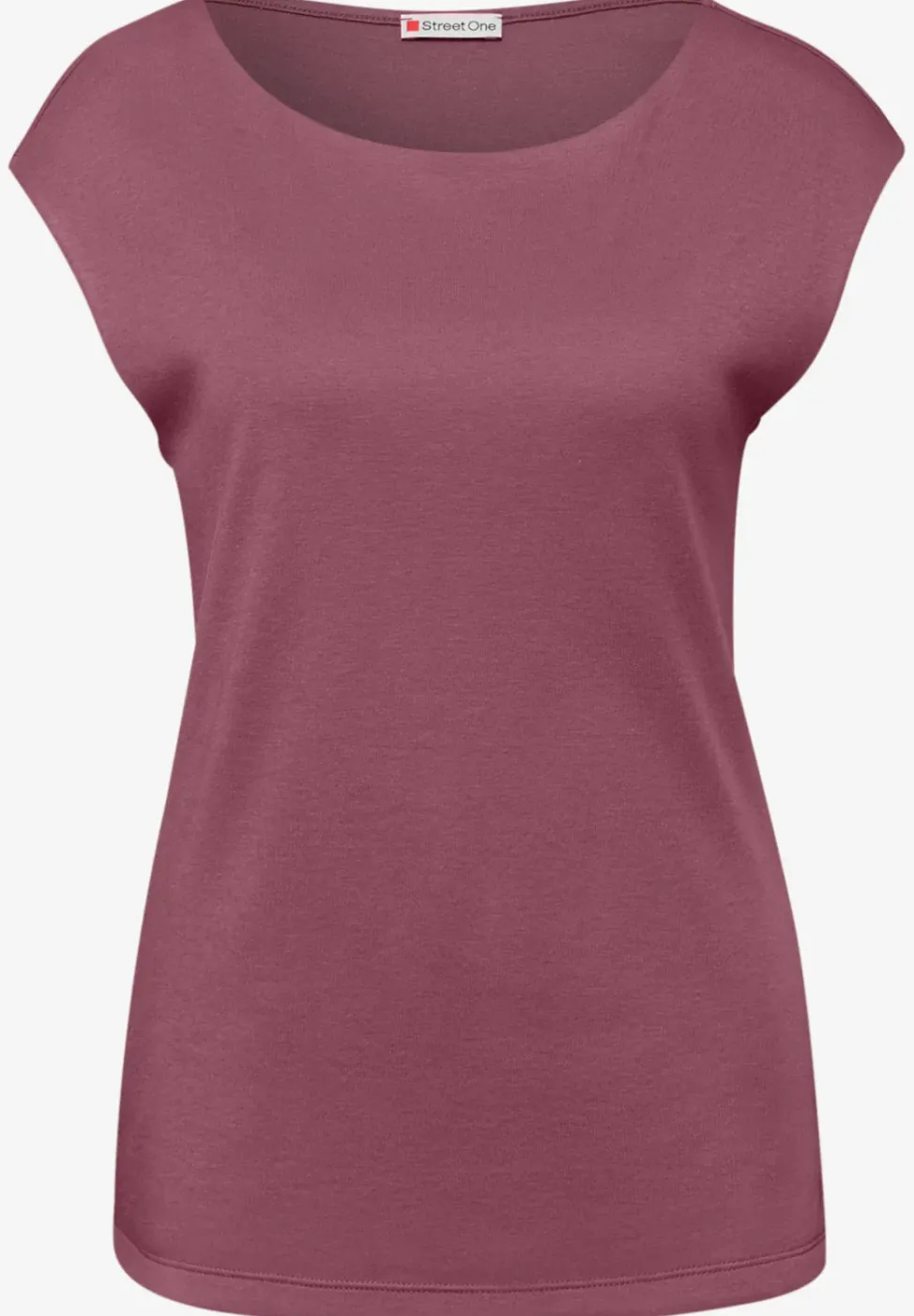 Basic Shirt mit U-Boot-Ausschnitt