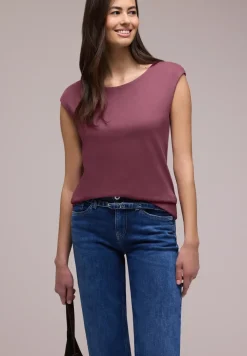 Basic Shirt mit U-Boot-Ausschnitt