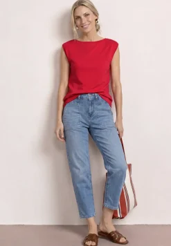 Basic Shirt mit U-Boot-Ausschnitt