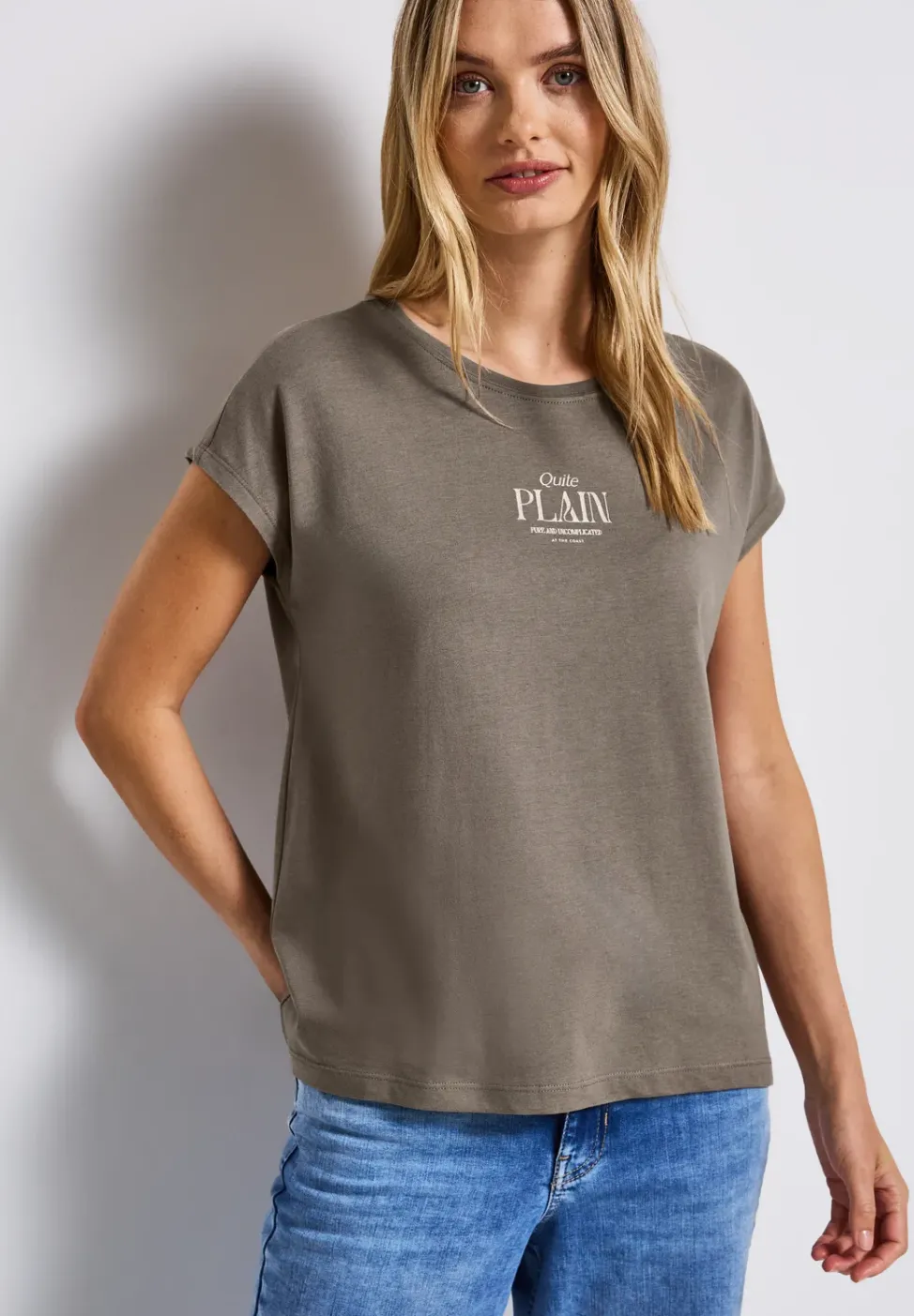 Basic Shirt mit Wording