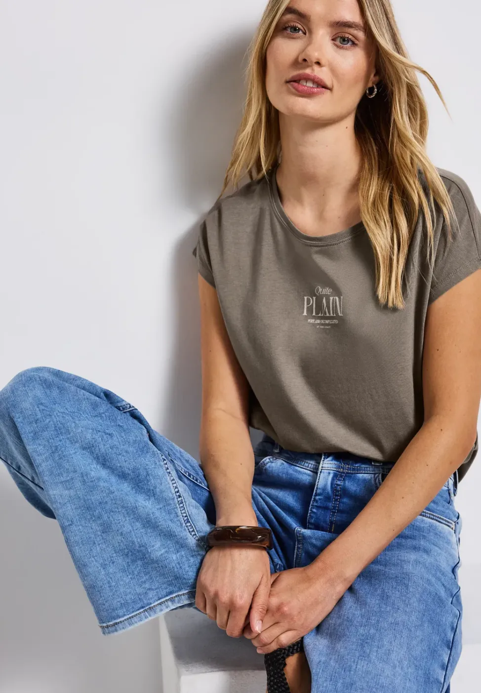 Basic Shirt mit Wording