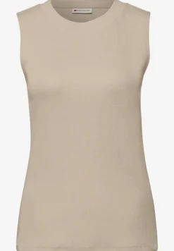 Basic Top mit Rippstruktur