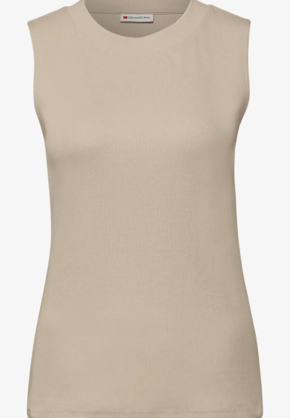 Basic Top mit Rippstruktur