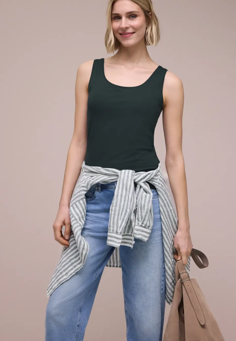 Basic Top mit Rundhals aus Jersey