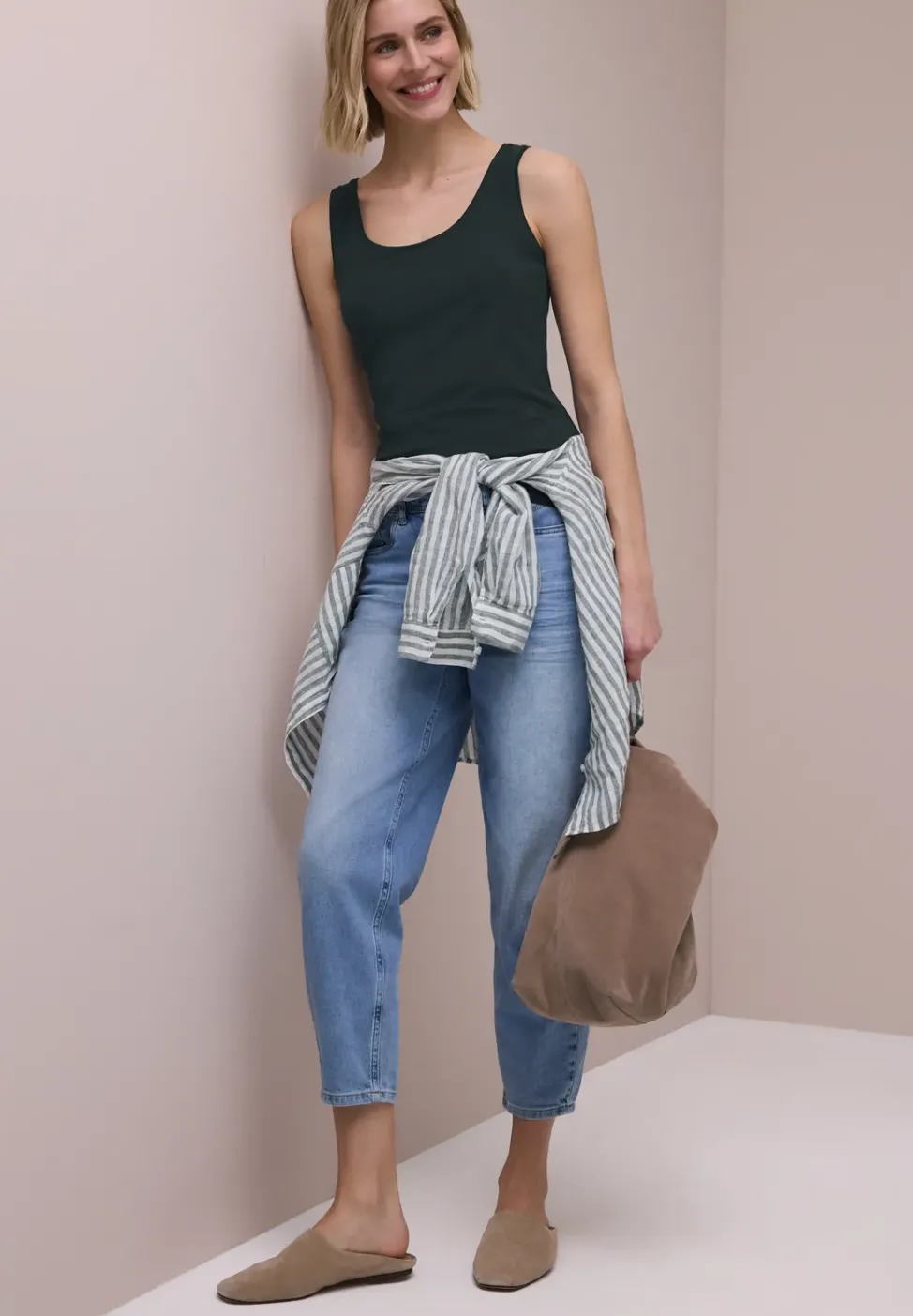 Basic Top mit Rundhals aus Jersey